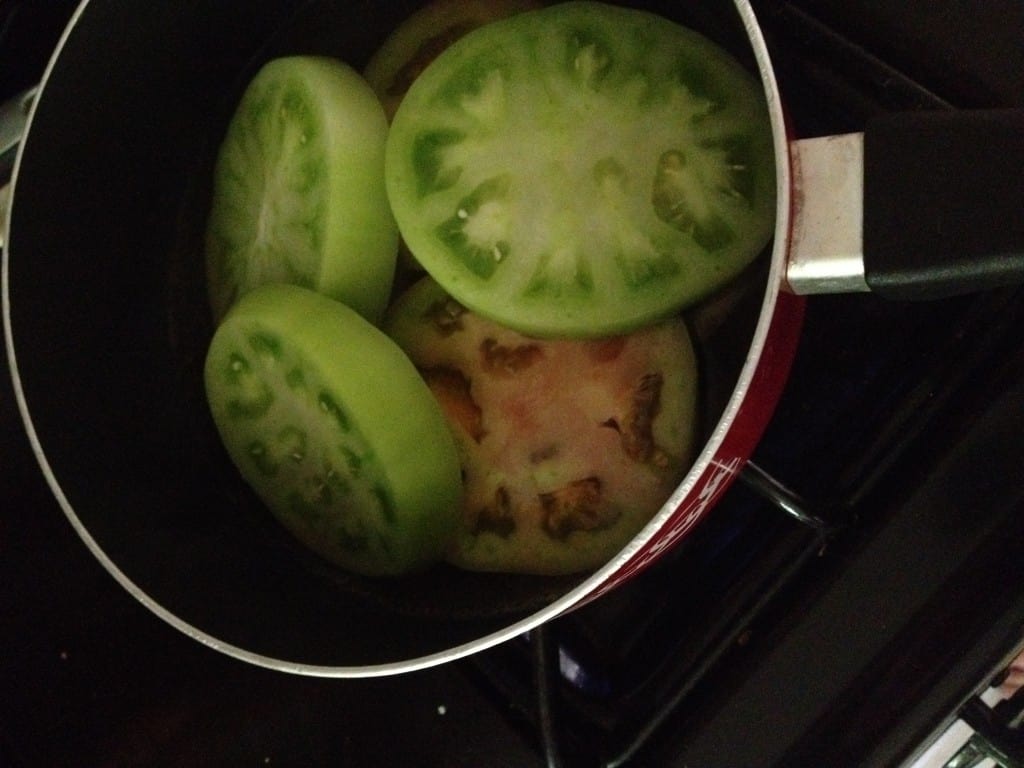 Flaxseed Fried green tomatoes