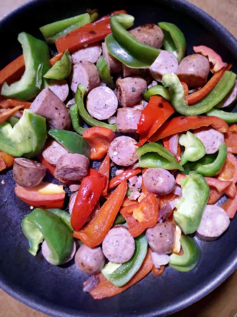 Chicken Sausage & Pepper Stuffed Spaghetti Squash 5