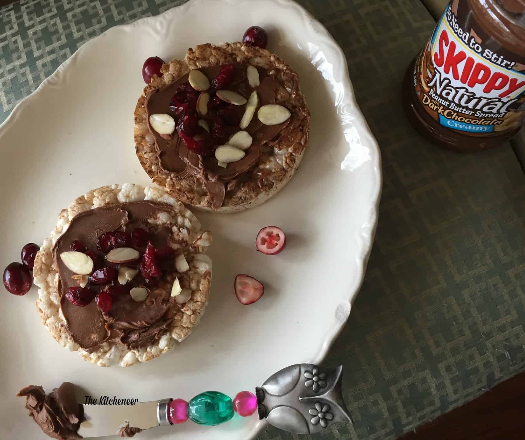 Chocolate Cranberry Toasted Rice Cakes