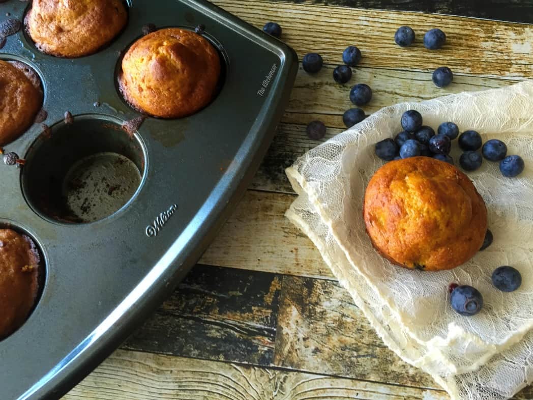 Whole-Wheat-Turmeric-Blueberry-Muffins