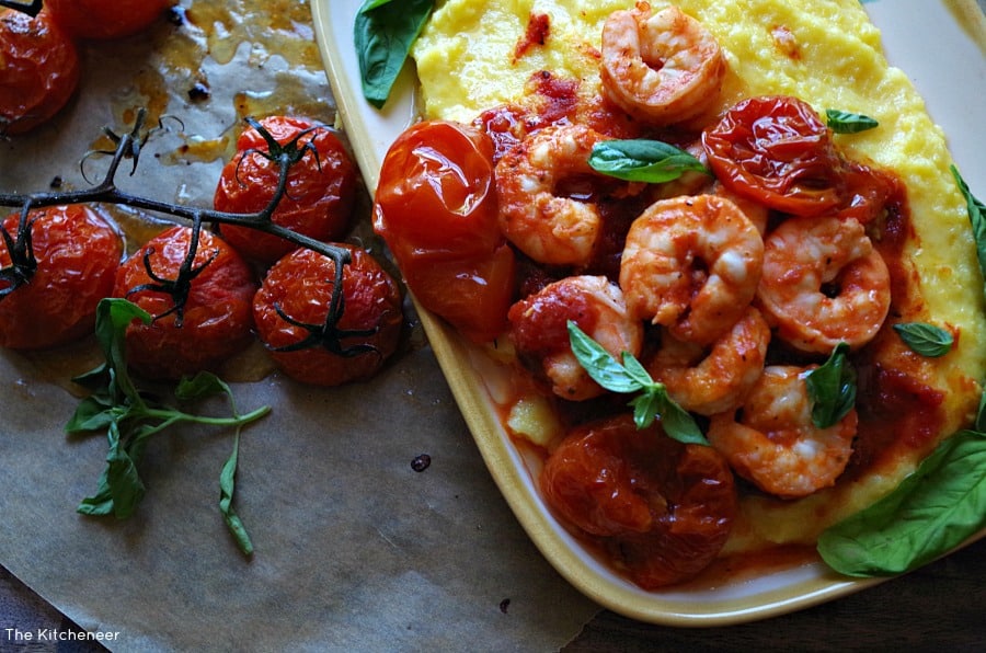 Italian Shrimp with Creamy Polenta