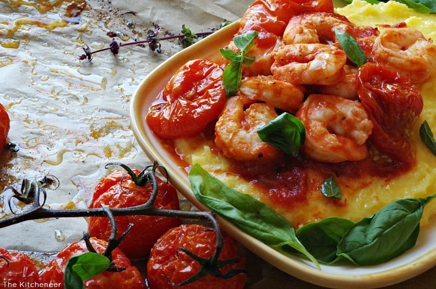 Italian Shrimp with Creamy Polenta