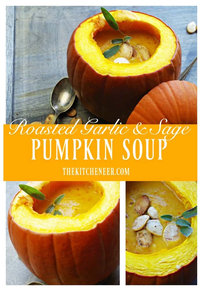 Roasted Garlic and Sage Pumpkin Soup