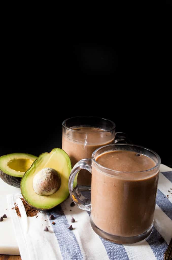 Iced Avocado Mocha- Basically your new favorite iced coffee recipe for this summer! Creamy superfood avocado is blended with cocoa and espresso to give you a creamy delectable coffee with an extra hit of caffiene!|thekitchenner.com