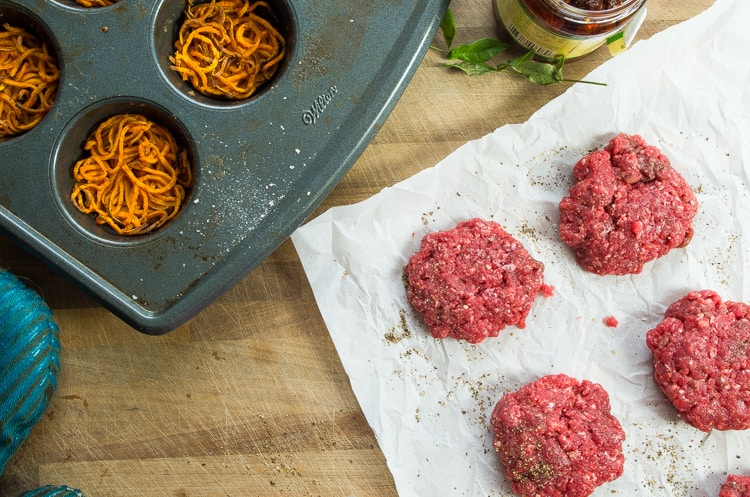 Paleo Bison Sliders with Sweet Potato Fry Buns- your new favorite summer grilling recipe where you can have burger and fries all in one bite!|thekitcheneer.com