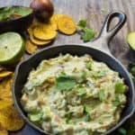 Copy Cat Trader Joe's Guacamole-make all the amazing guacamole recipe with greek yogurt that tastes just like the Trader Joe version!|thekitcheneer.com