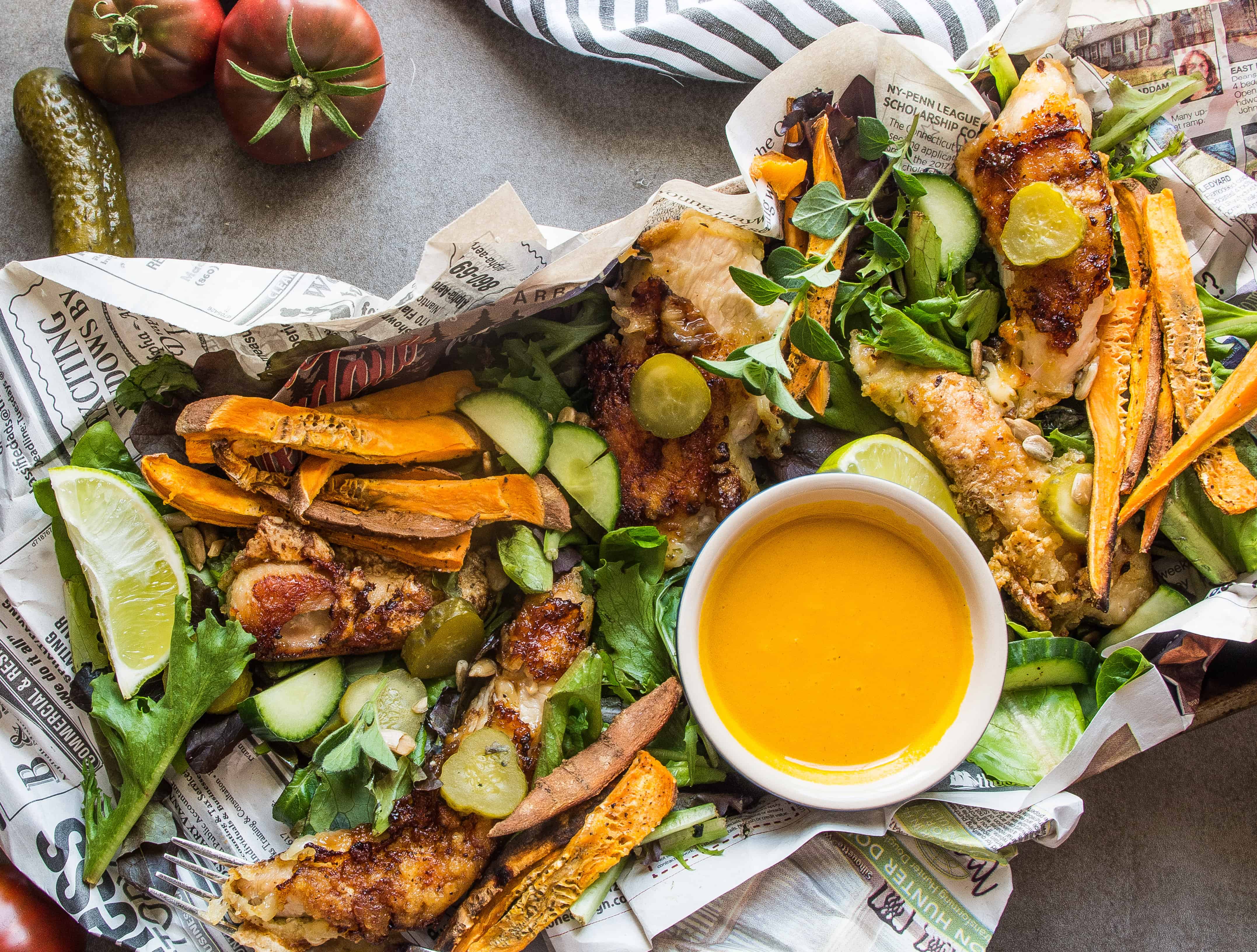 Whole30 Nashville Chicken Salad- summer southern comfort food at it's finest with a hot dressing that is gluten free, dairy free, and perfect for weekend BBQs|thekitcheneer.com