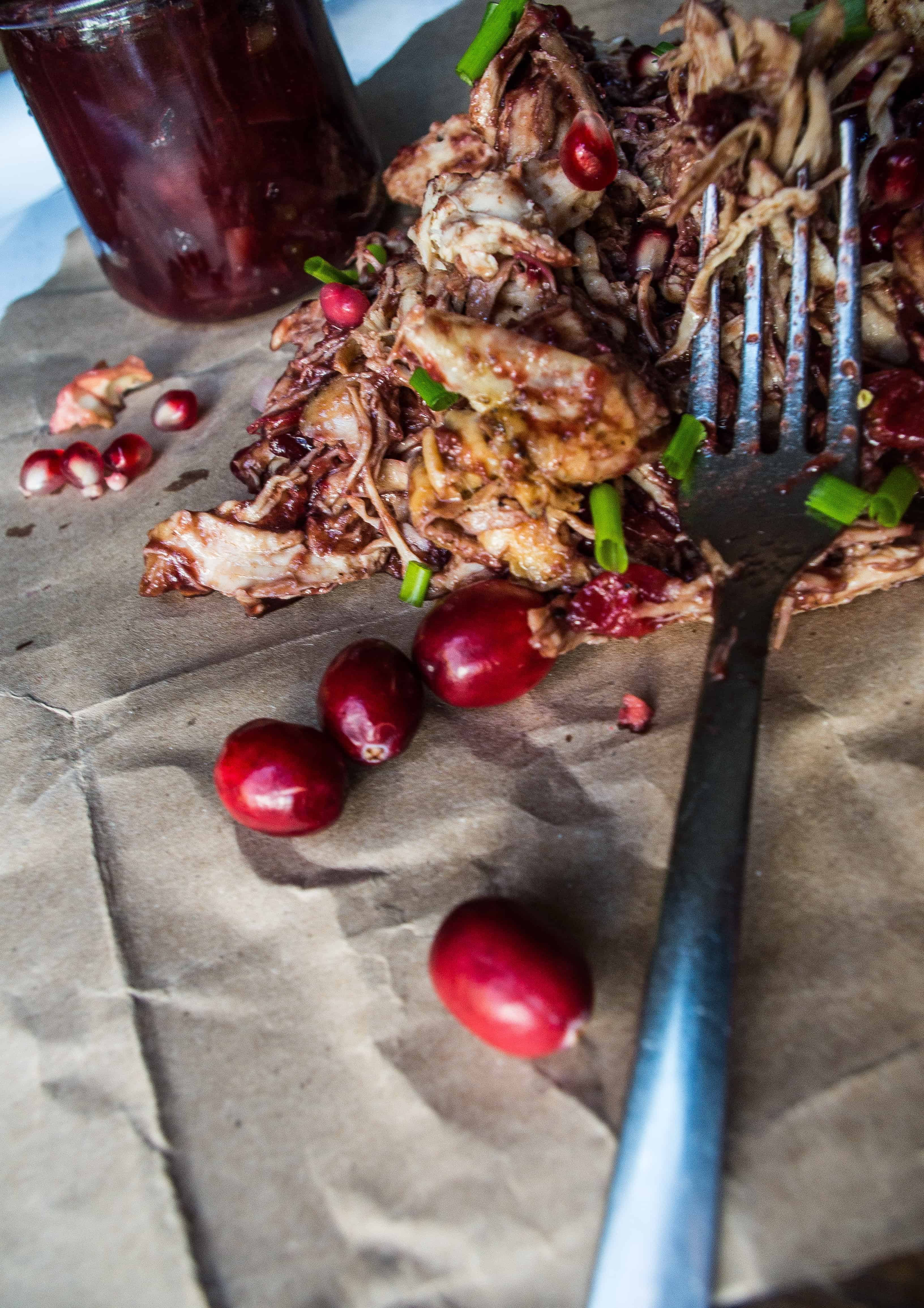 Cranberry BBQ Pulled Turkey- PERFECT for Thanksgiving leftovers!|thekitcheneer.com