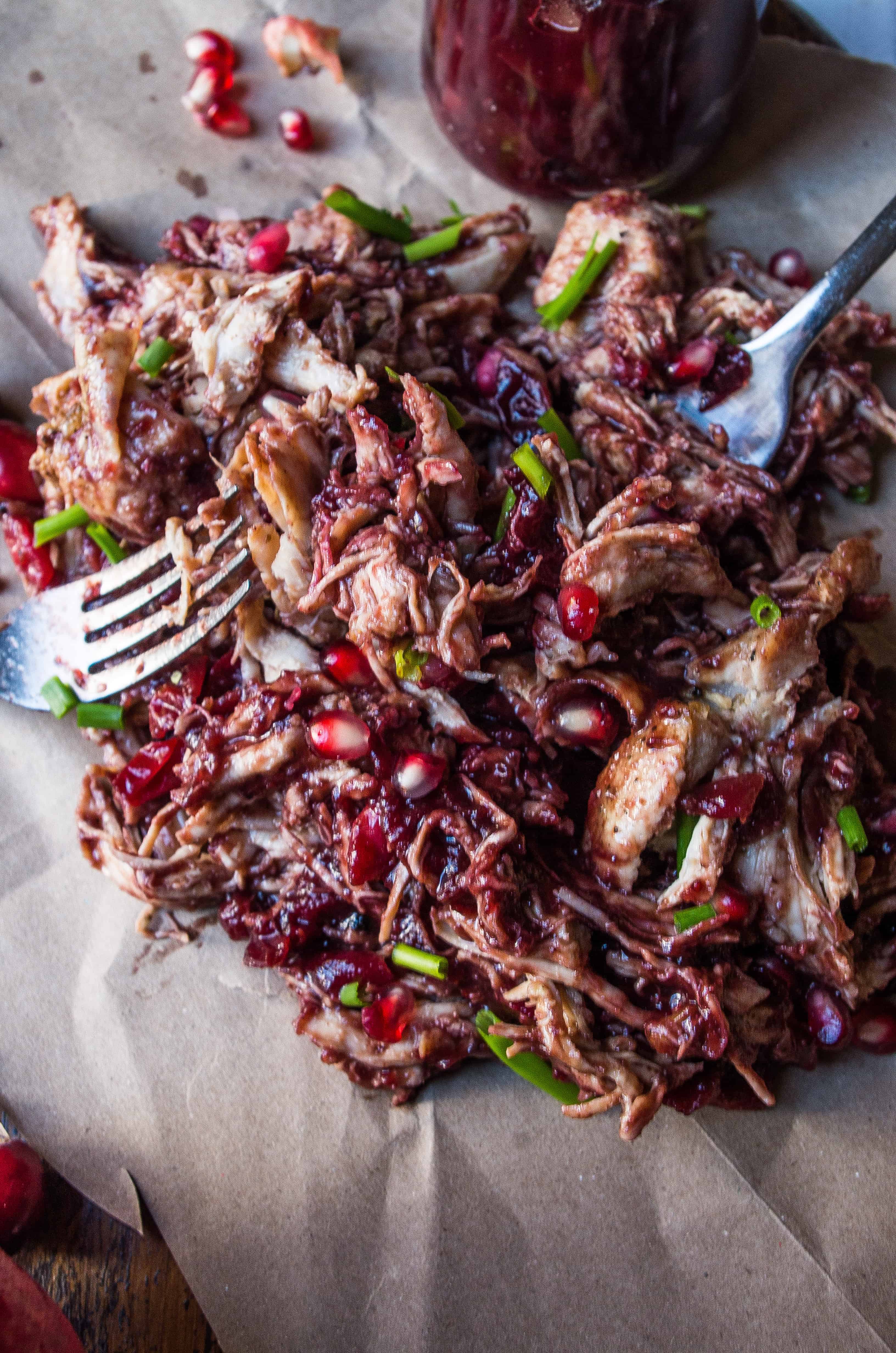 Cranberry BBQ Pulled Turkey- PERFECT for Thanksgiving leftovers!|thekitcheneer.com