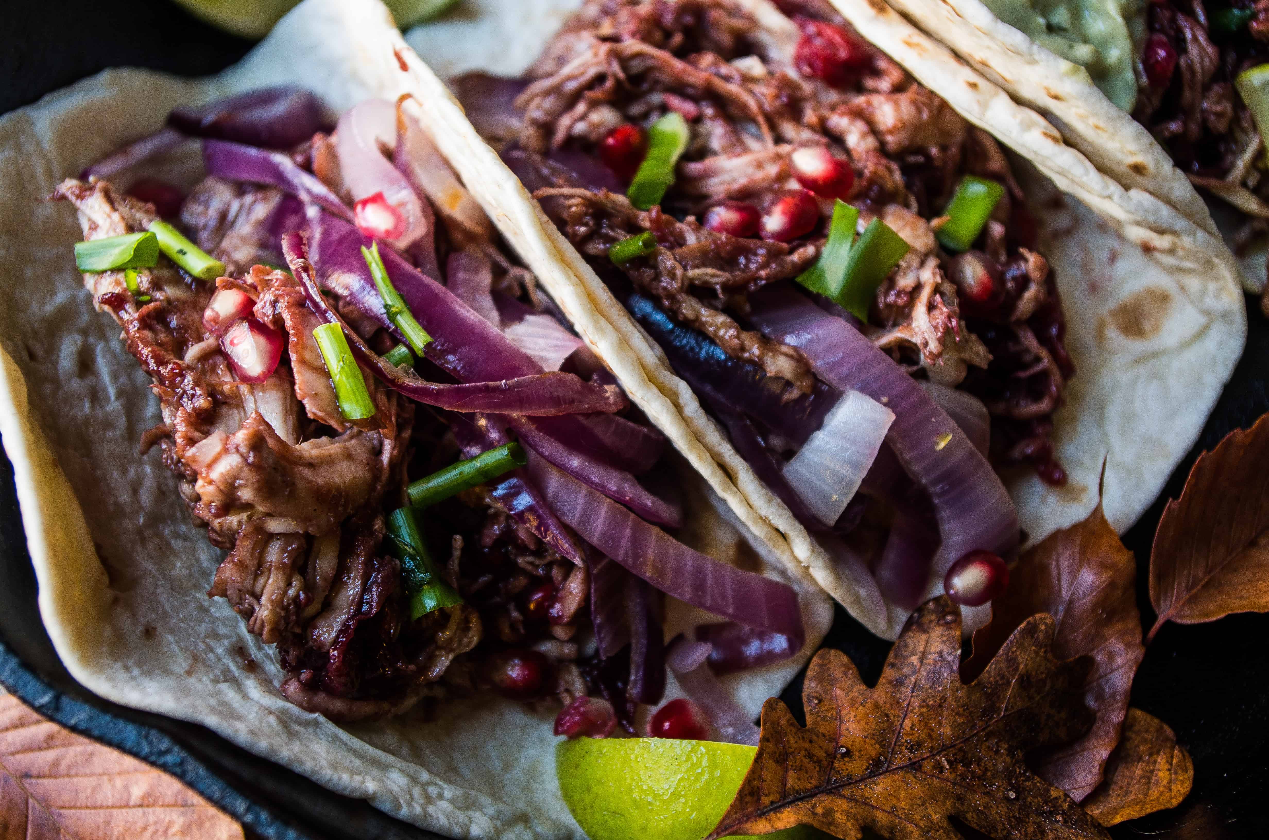 Cranberry BBQ Pulled Turkey Tacos- perfect for Thanksgiving leftover turkey!|thekitcheneer.com