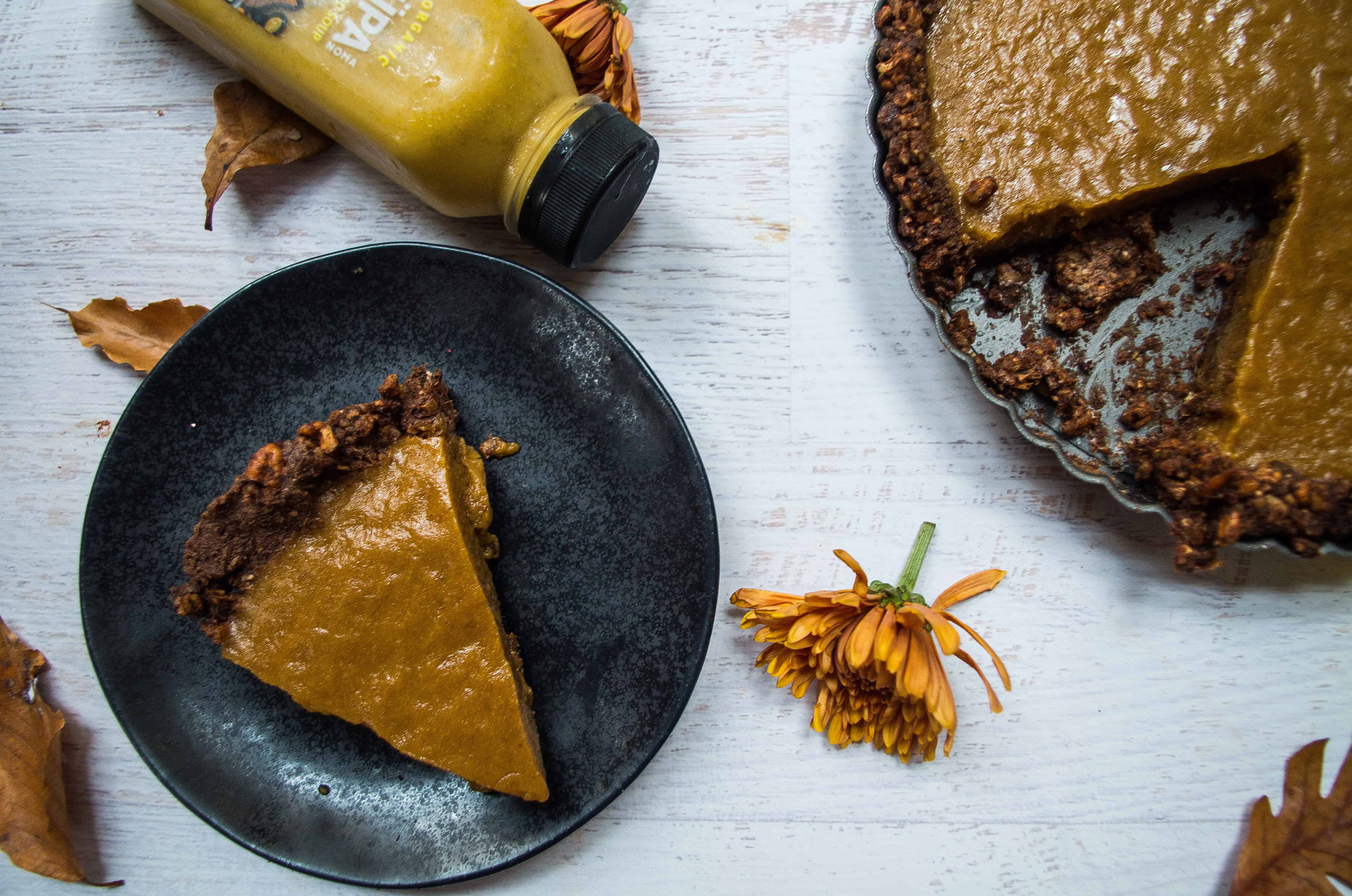 No Bake Paleo Pumpkin Pie|thekitcheneer.com