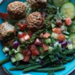 Whole30 Mediterranean Turkey Meatballs Cauliflower Rice Bowls|thekitcheneer.com
