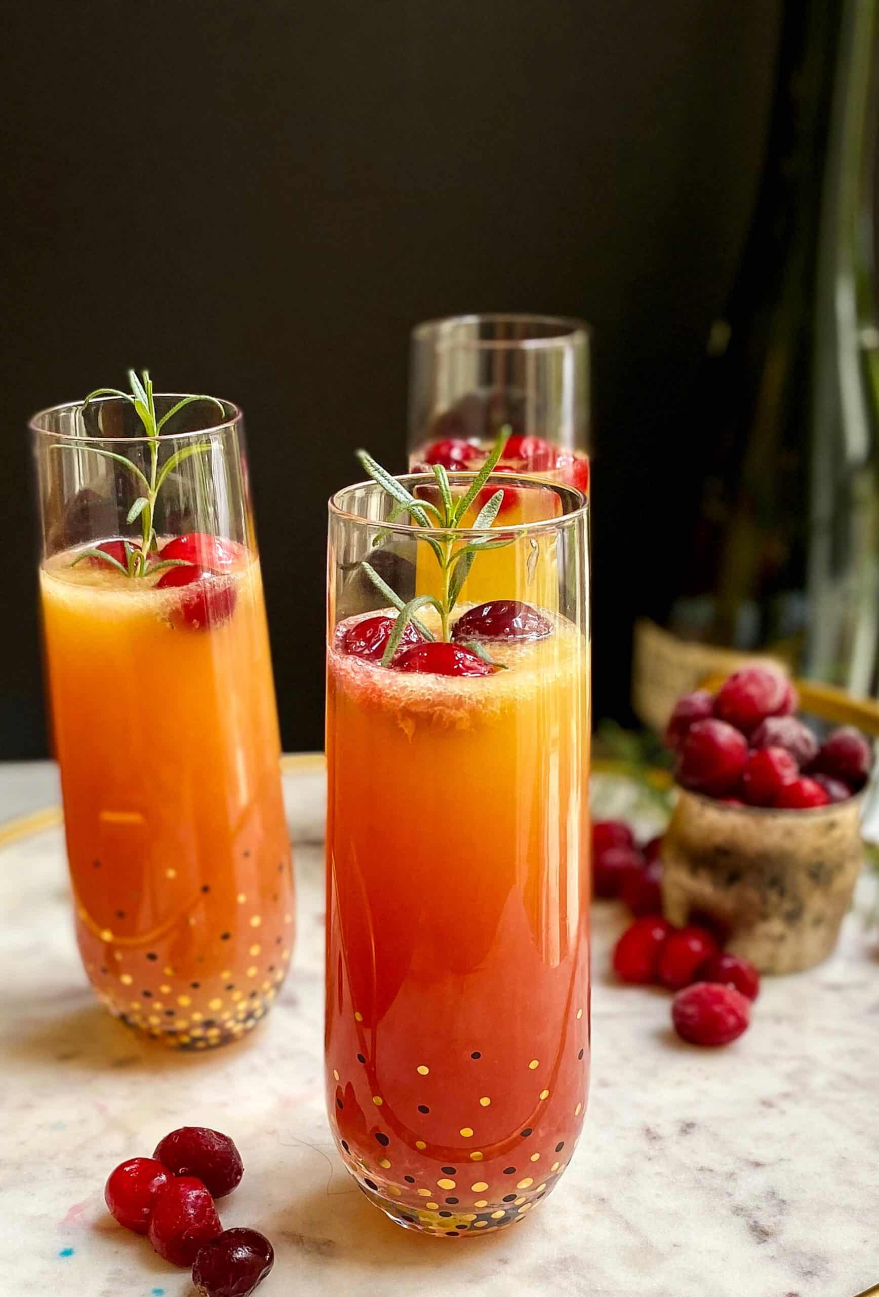 brunch cranberry orange juice mimosa