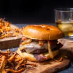 Maple Bourbon Bacon Burgers|the kitcheneer.com