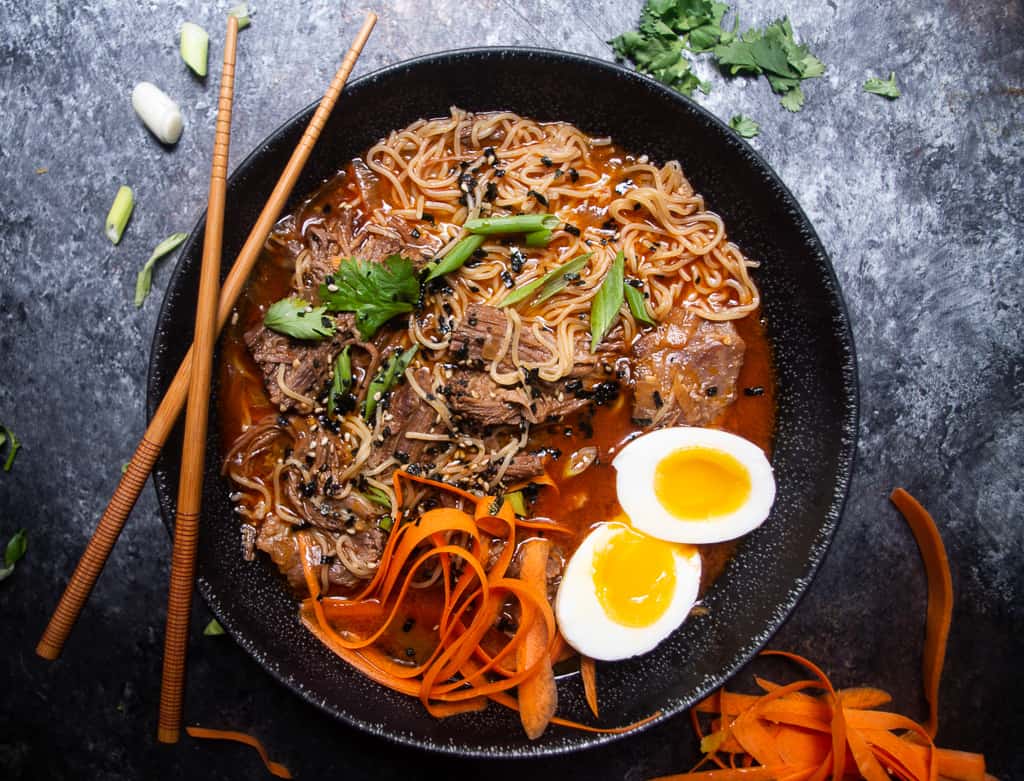 Instant Pot Japanese Short Rib Ramen|the kitcheneer.com