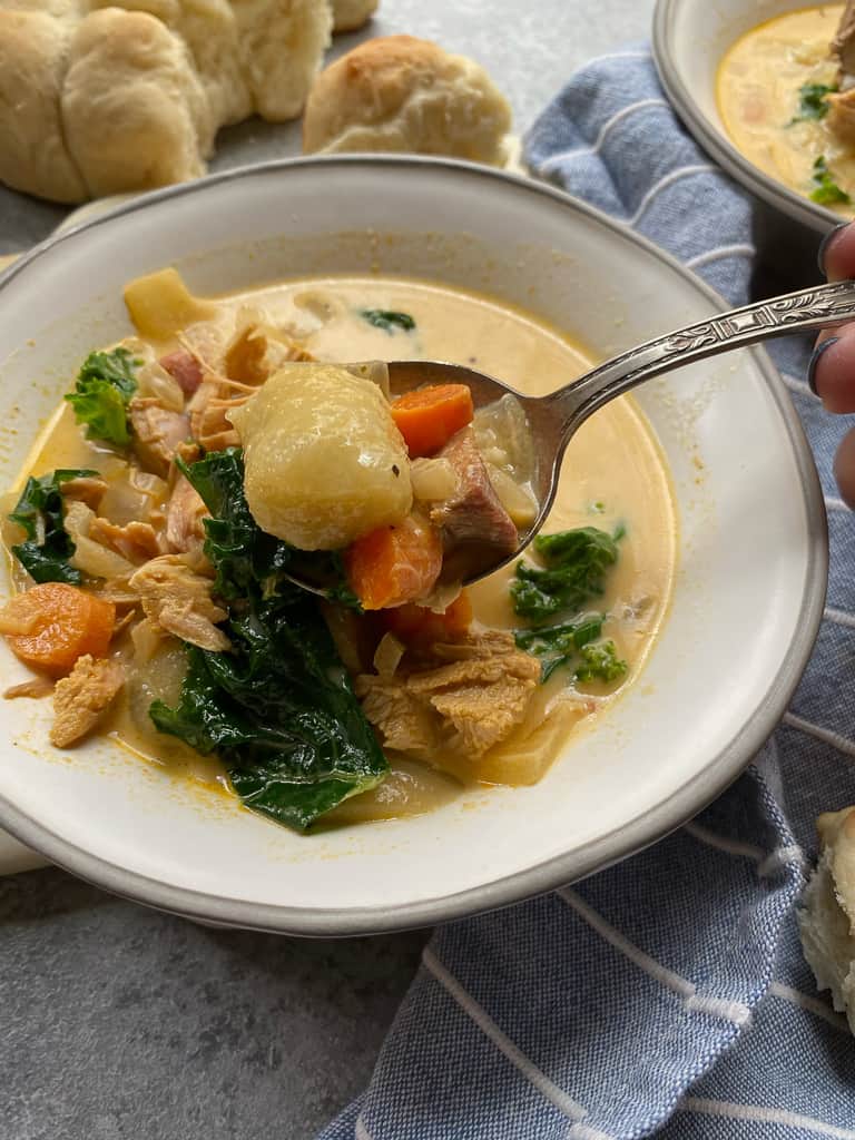 Instant Pot Creamy Turkey Cauliflower Gnocchi Soup|thekitchener.com