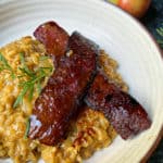 No Stir Apple Bacon Risotto|the kitcheneer.com