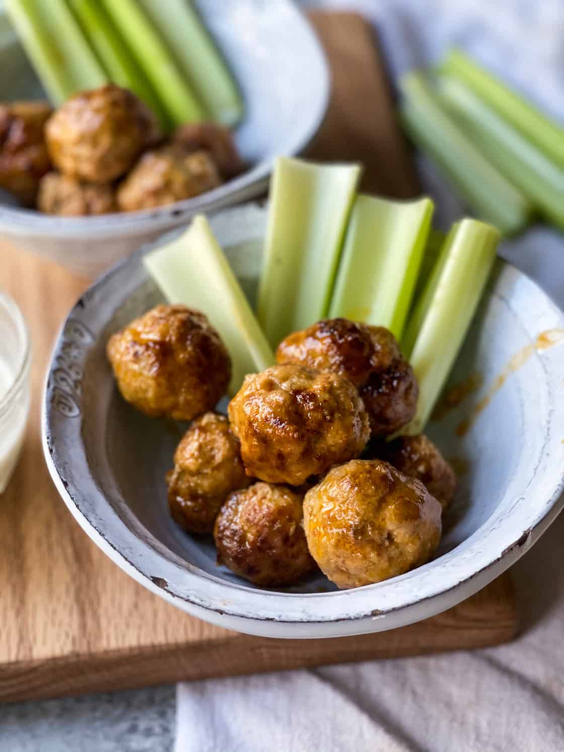 Whole30 Air Fryer Buffalo Chicken Meatballs2 The Kitcheneer