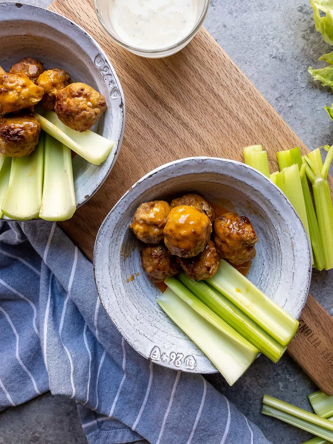 Whole30 Air Fryer Buffalo Chicken Meatballs The Kitcheneer
