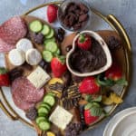 Valentine's Day Date Night Charcuterie Board for two|the kitcheneer.com
