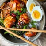 Weeknight Sheetpan Sticky Korean Meatballs|thekitcheneer.com