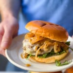 Burger on a plate