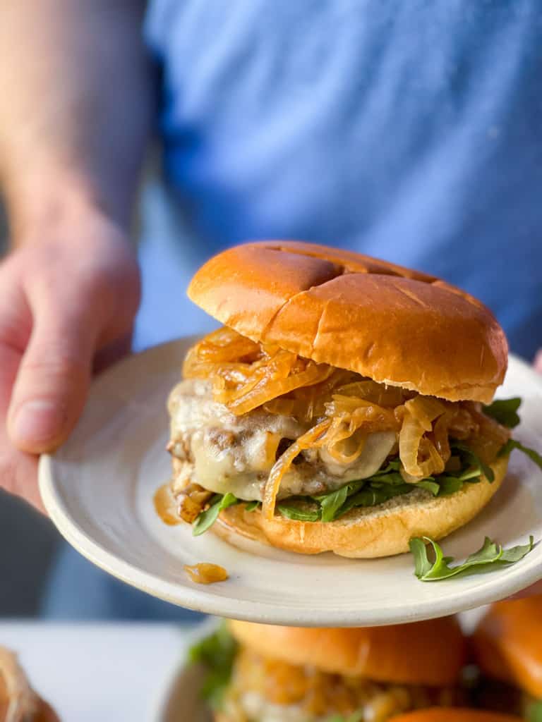 Burger on a plate