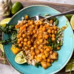 Yellow Chickpea Curry in bowl