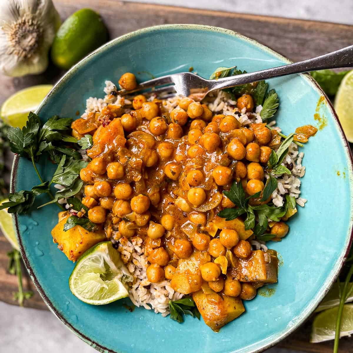 Vegetarian Yellow Chickpea Curry with Potatoes The Kitcheneer