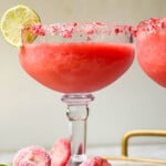 Frozen Skinny Strawberry Margarita in a glass